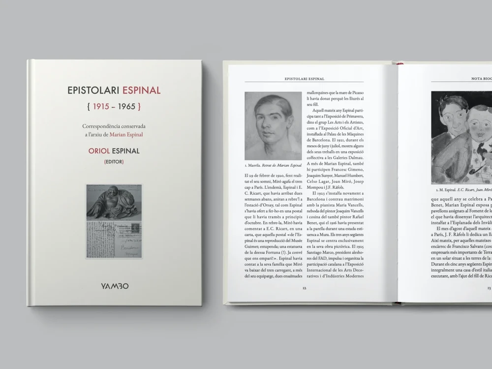 Printed book cover: complete epistolary of Marian Espinal